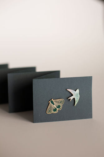 Pin's papillon doré et vert