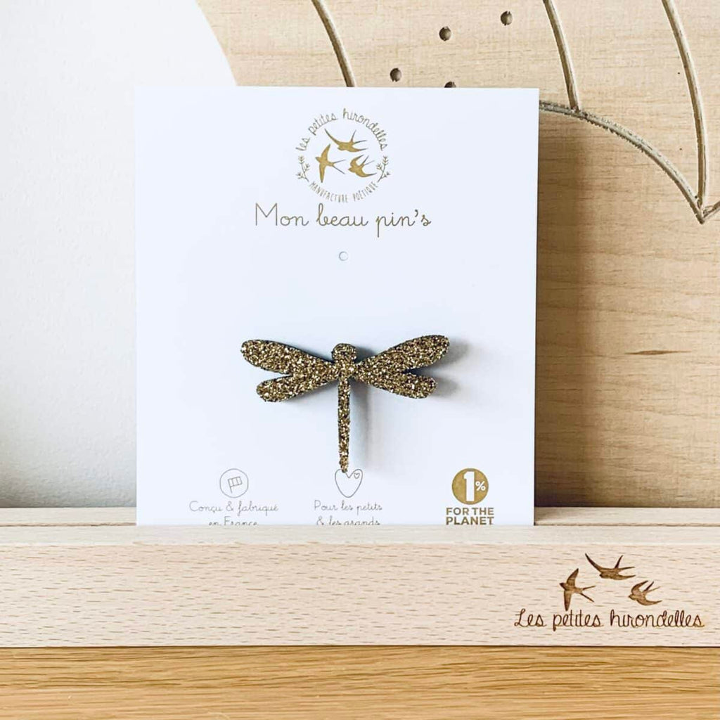 Pin's Libellule doré