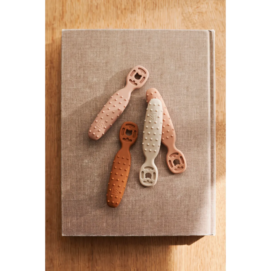 Cuillère d'apprentissage - Rose / Camel