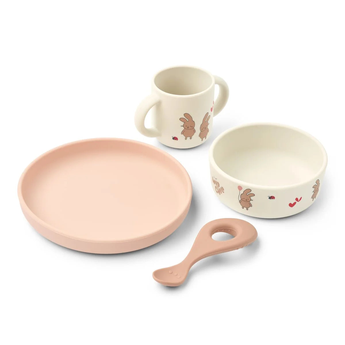 Ensemble de vaisselle en silicone -WILD CHILD / ROSEY