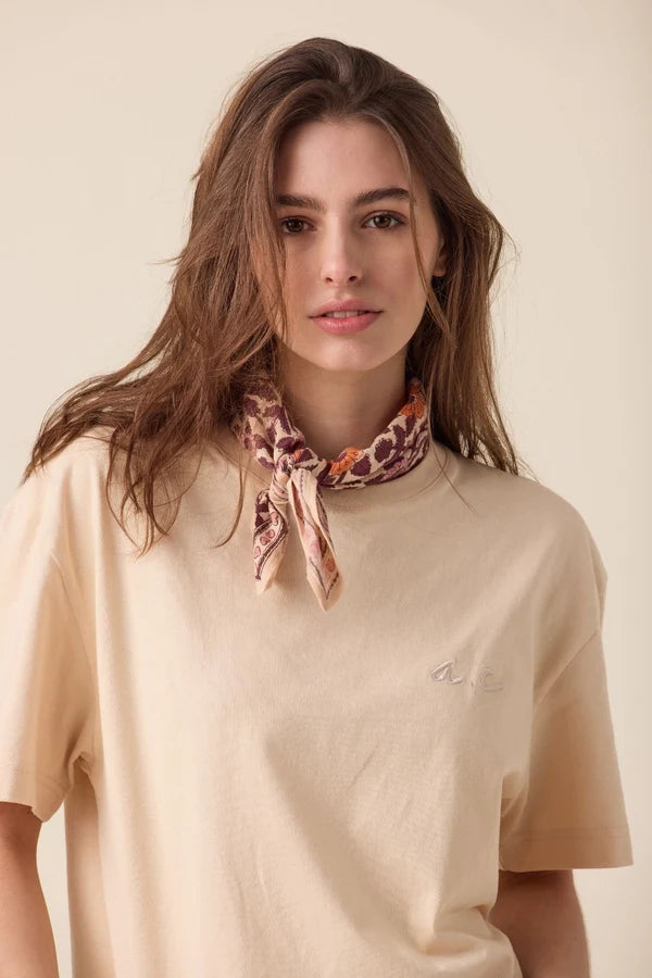 Petit foulard - Coeur flamingo
