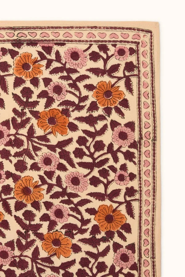 Petit foulard - Coeur flamingo