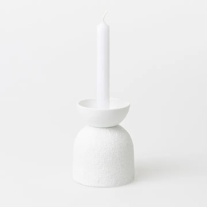 Bougeoir porcelaine - Blanc