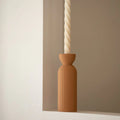 Bougeoir / vase en céramique camel