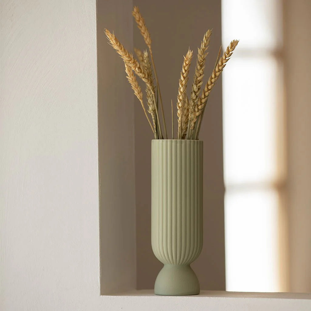 Bougeoir / Vase en céramique vert