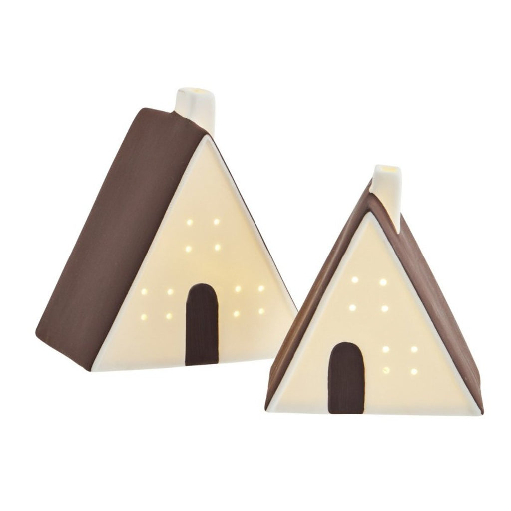Duo maisons marron lumineuses