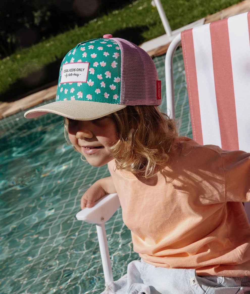 Casquette - Fleurs vertes