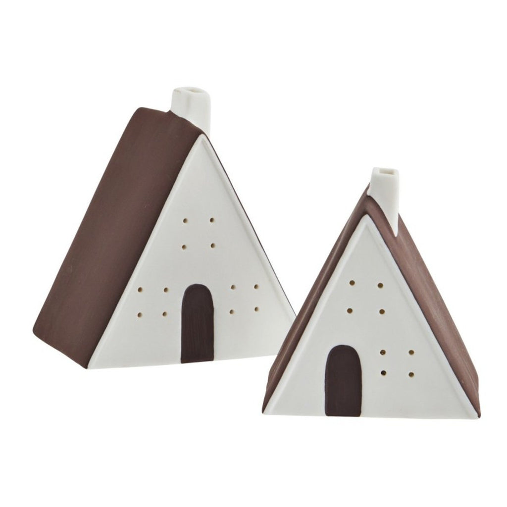 Duo maisons marron lumineuses