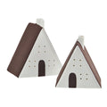 Duo maisons marron lumineuses