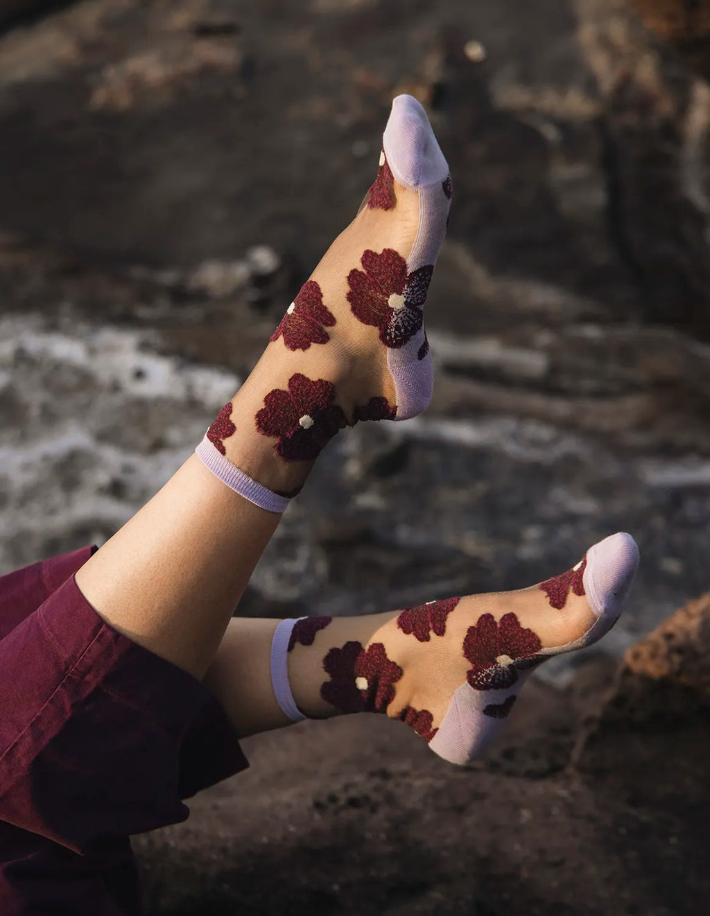 Chaussettes "Murano Violette"
