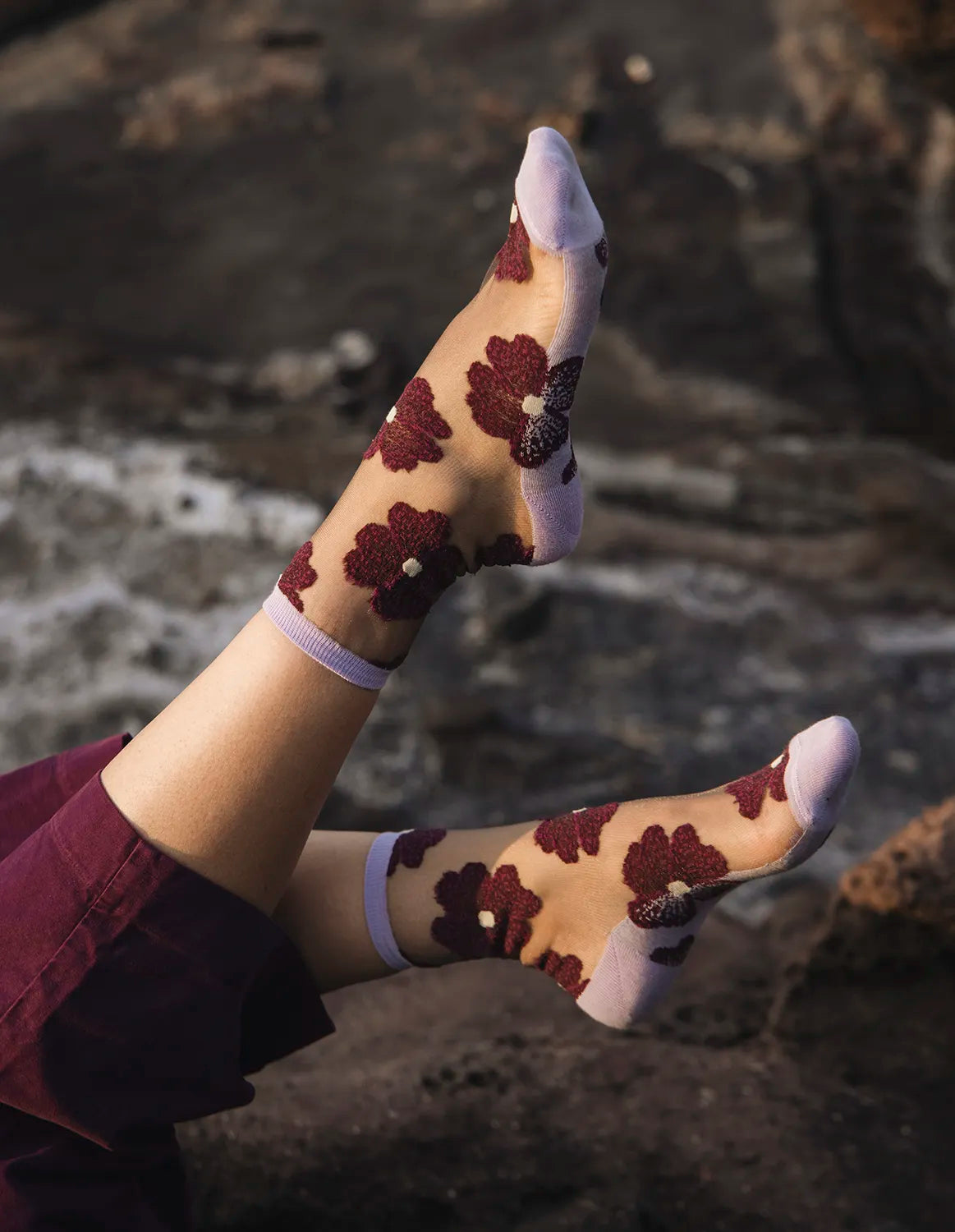 Chaussettes "Murano Violette"