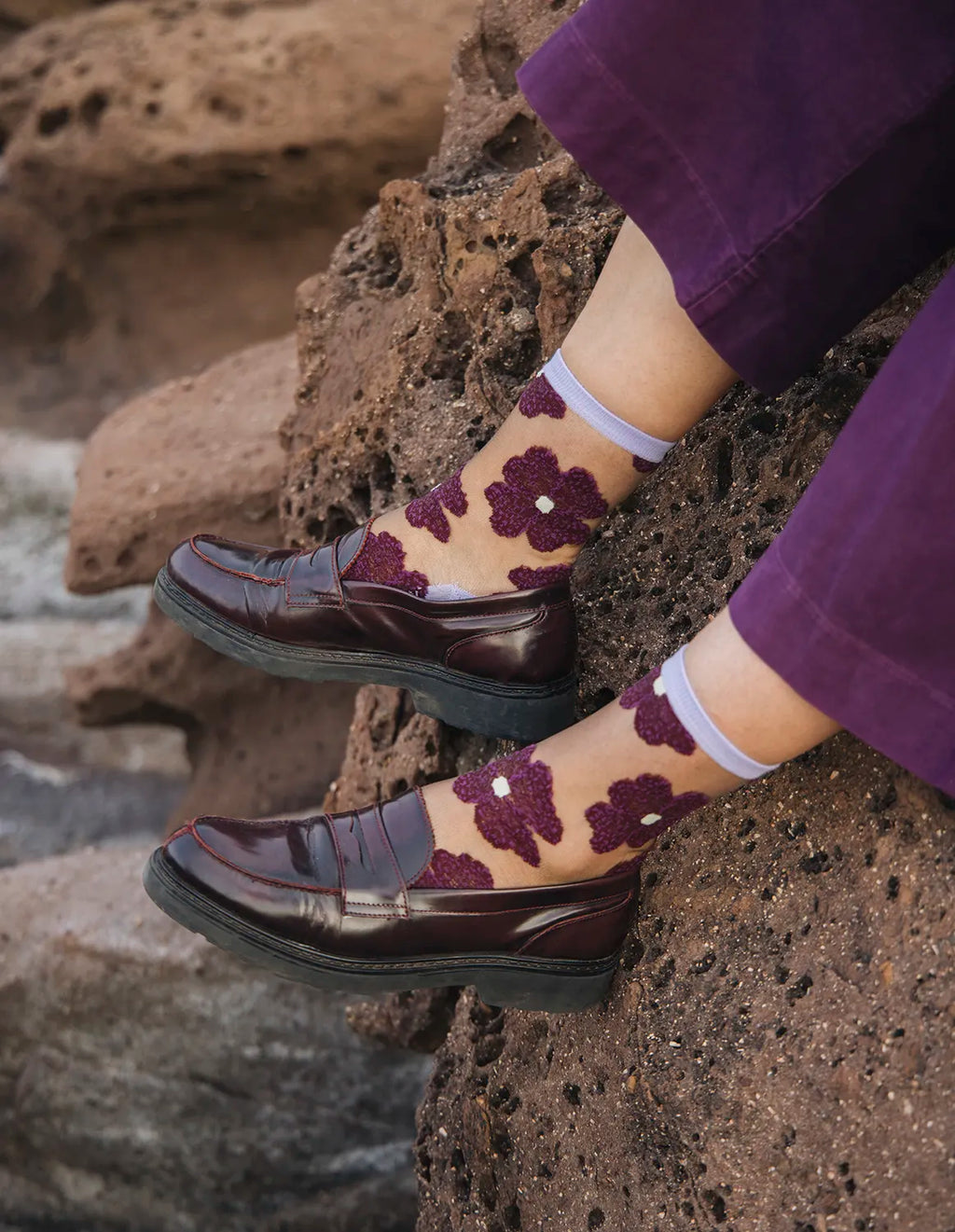 Chaussettes "Murano Violette"