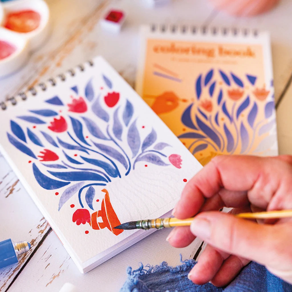 Carnet de coloriage A6 - Floral