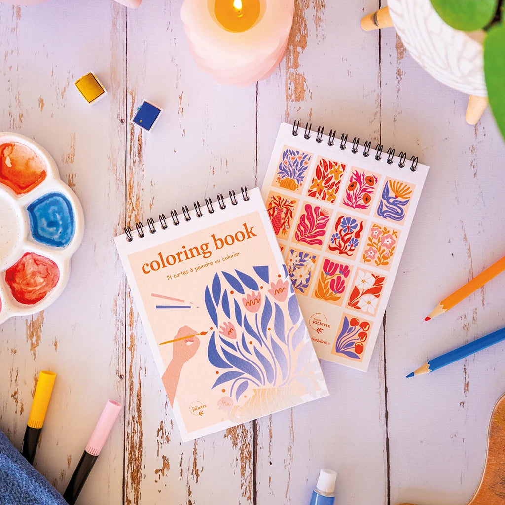 Carnet de coloriage A6 - Floral