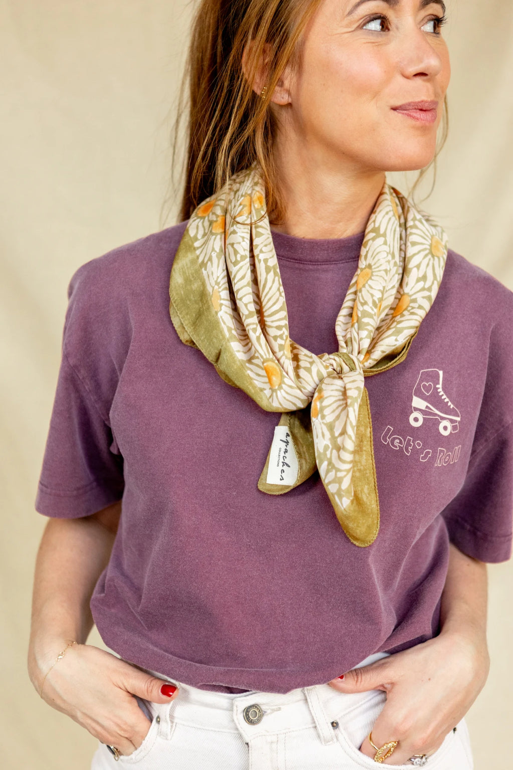 Foulard - Lalavida Marguerite Olive