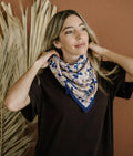 Grand foulard Indien - Amelia blue