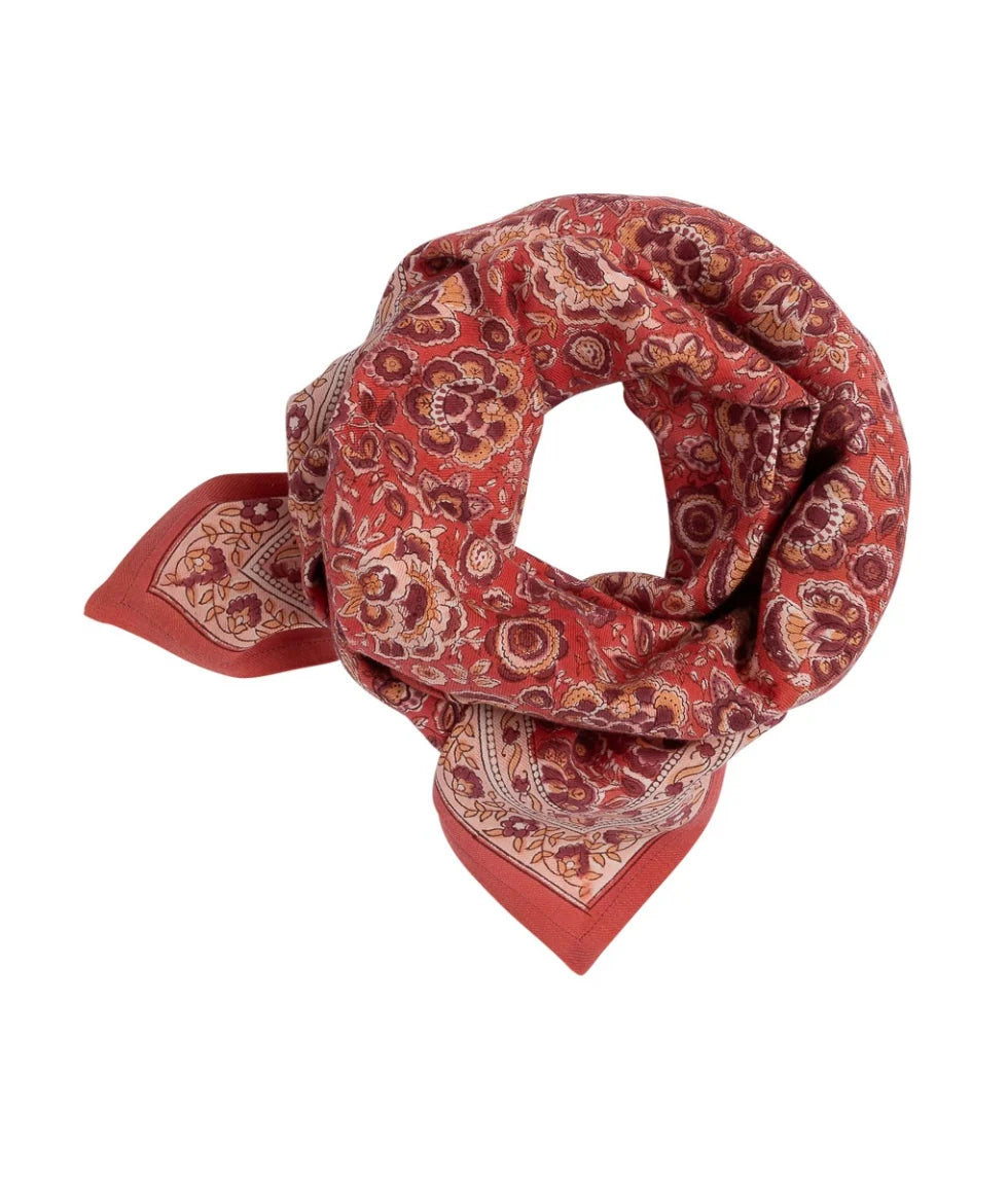 Grand foulard Indien - Garda Framboise