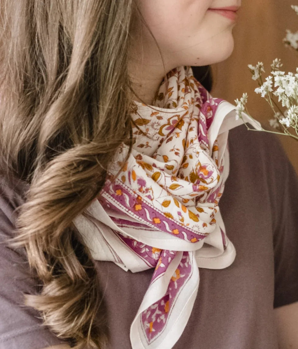 Grand foulard Indien - Folk Story Petale