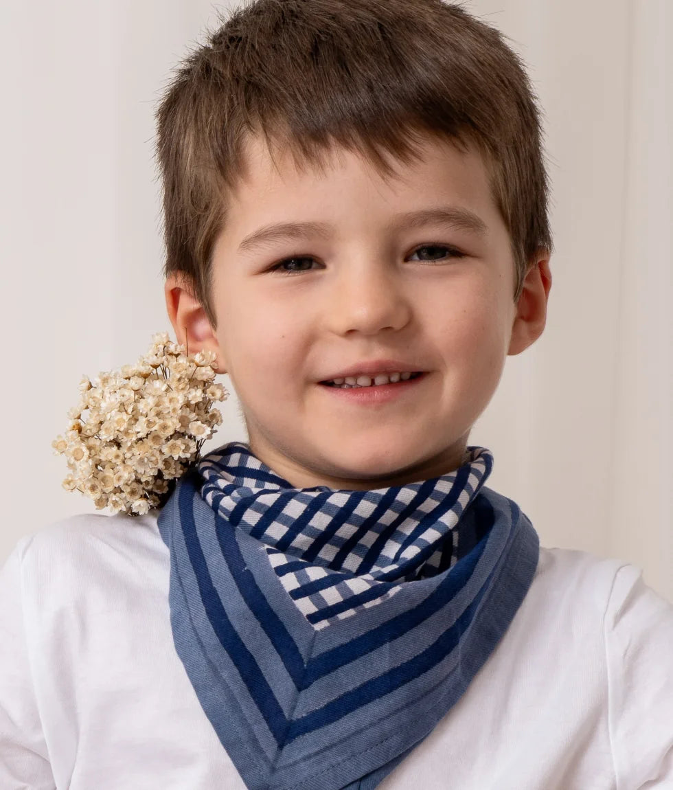 Petit foulard - Carreaux bleus
