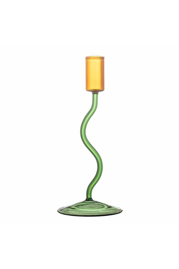 Bougeoir en verre - Vert