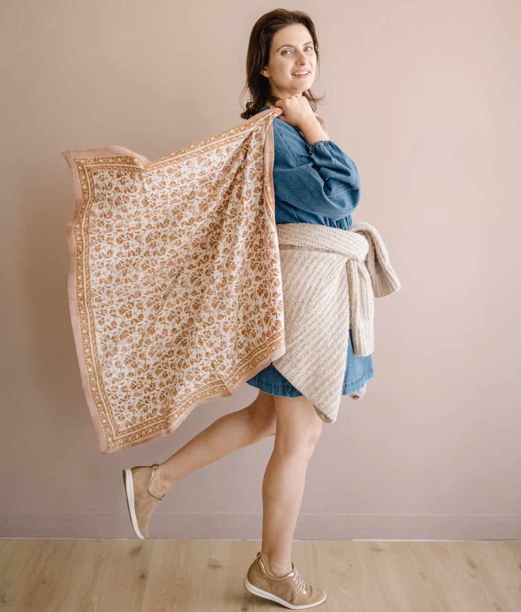 Grand foulard Indien - Mayli havane