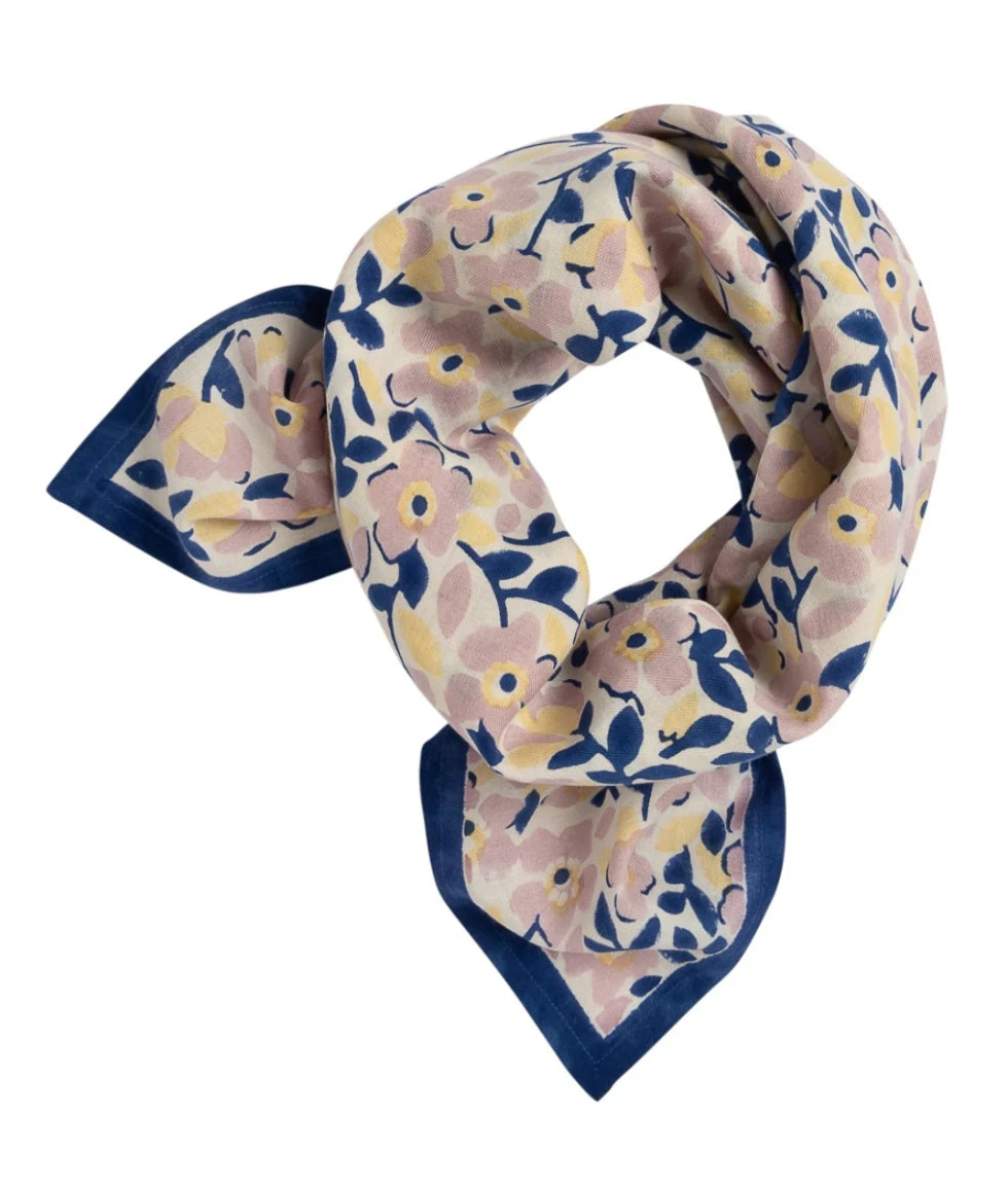 Grand foulard Indien - Amelia blue