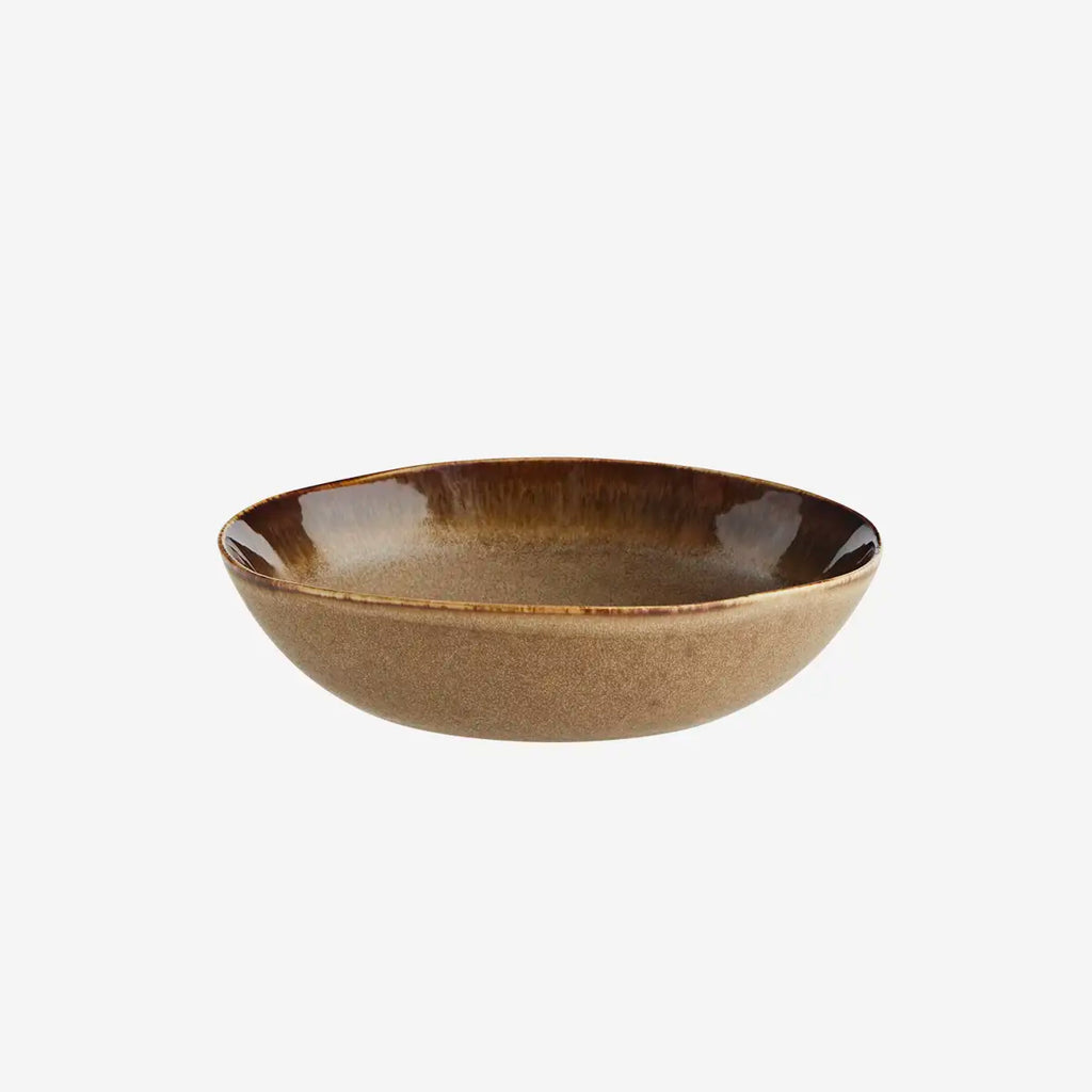 Assiette creuse / Plat marron