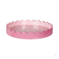 Plateau ondulé rond rose