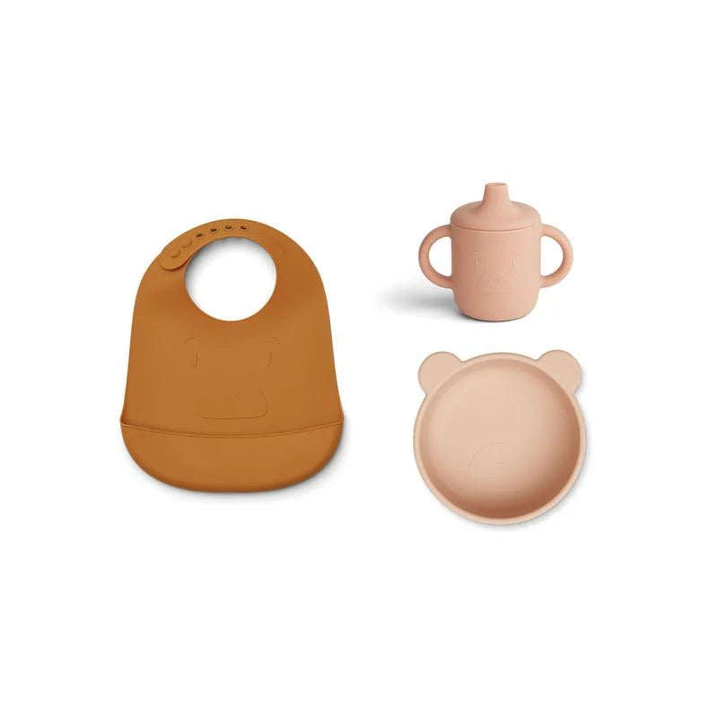 Ensemble repas bébé - Rose