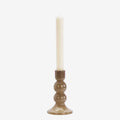 Bougeoir en verre - Taupe