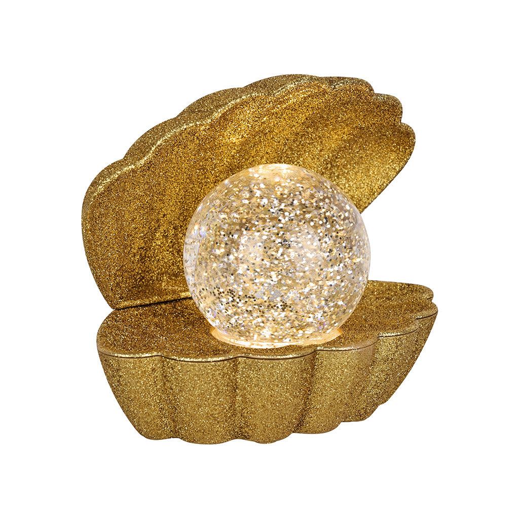Lampe coquillage dorée