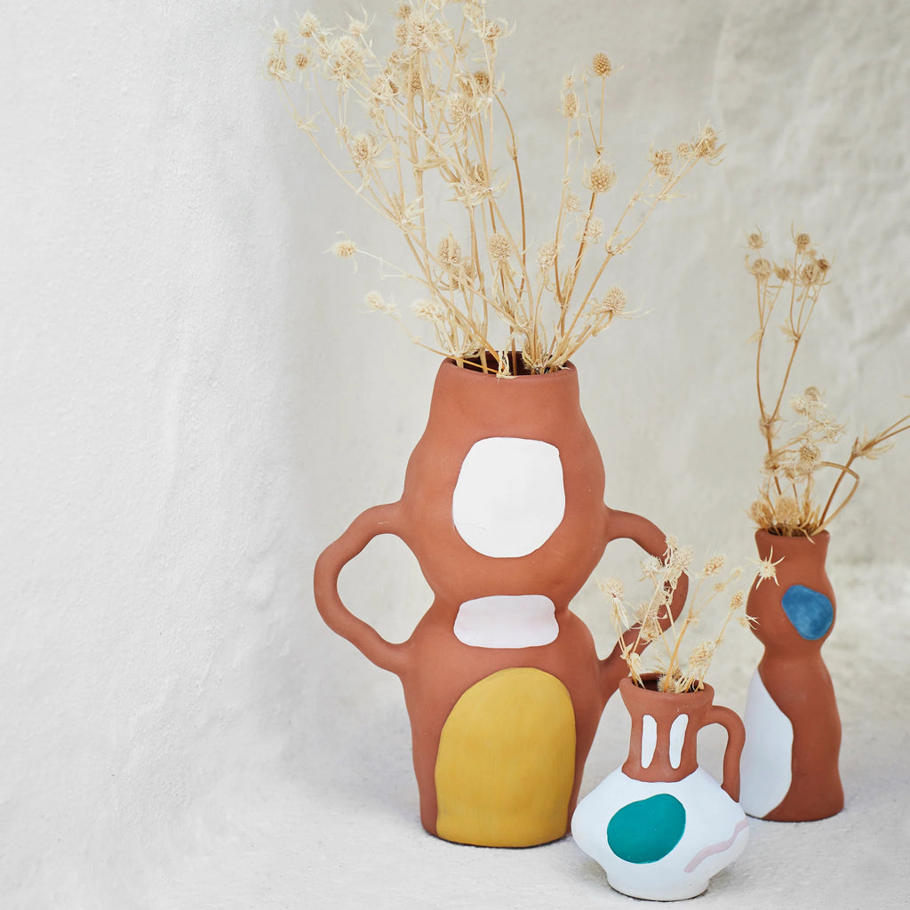 Vase ethnique en terre cuite