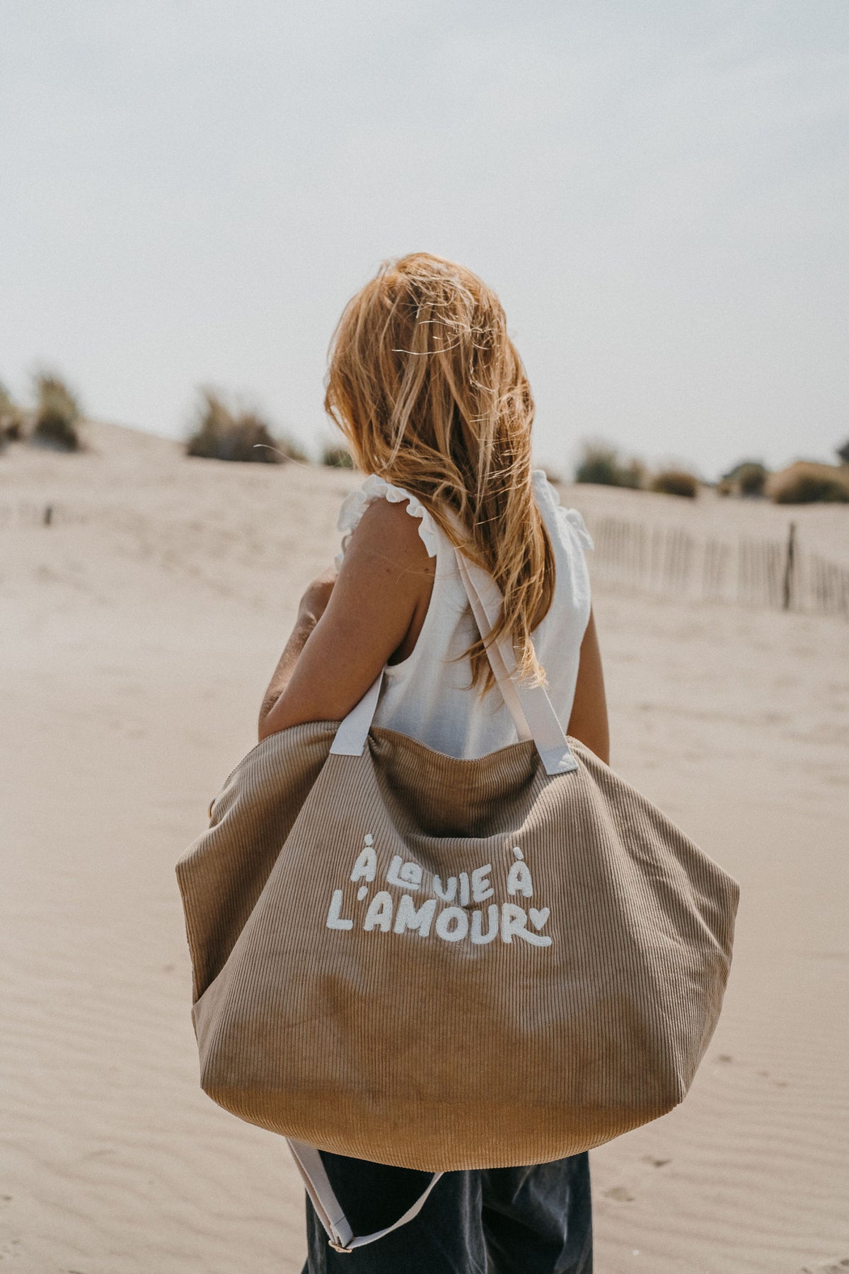 Sac XL velours - A la vie à l'amour