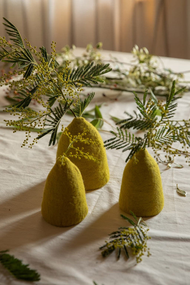 Lot 3 coaches vases - Pistache