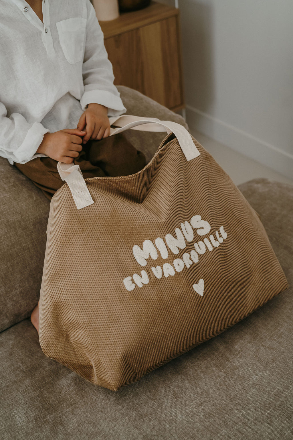 Sac XL velours beige